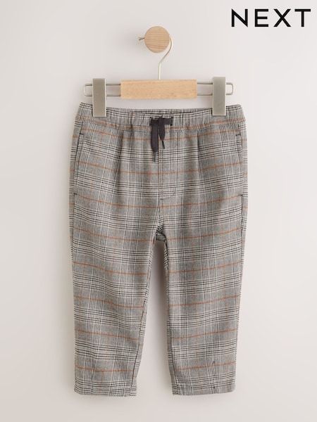 Charcoal Grey Pull On Smart Trousers (3mths-7yrs) (F09618) | £14 - £16
