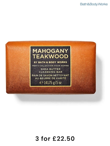 Bath & Body Works Mahogany Teakwood Shea Butter Cleansing Bar (F09645) | £11.50