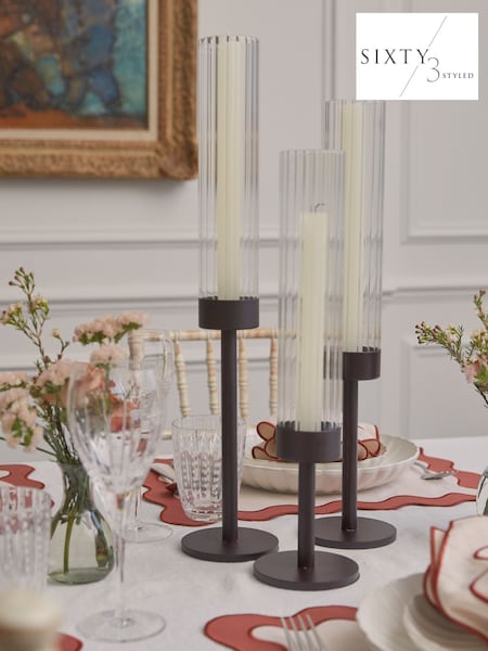 Sixty3 Styled Bronze Serenity Candle Hurricanes (F09722) | £75 - £95