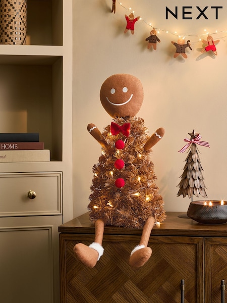 Brown 1.5ft Gingerbread Pre Lit Christmas Tree (F09916) | £30