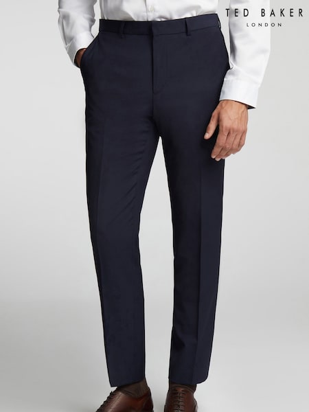 Ted Baker Tailoring Premium Navy Blue Panama Slim Suit Trousers (F09925) | £130