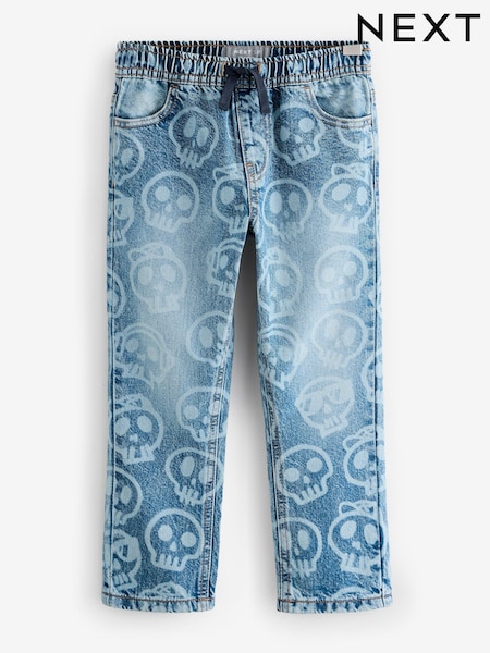 Denim Pure Cotton Skull Print Jeans (F11044) | £10 - £12