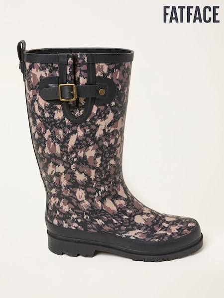 FatFace Black Rubber Printed Welly (F11107) | £49.50
