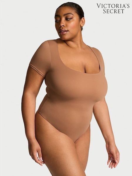 Victoria's Secret Toffee Nude FeatherSoft™Square Neck Bodysuit (F11244) | £45