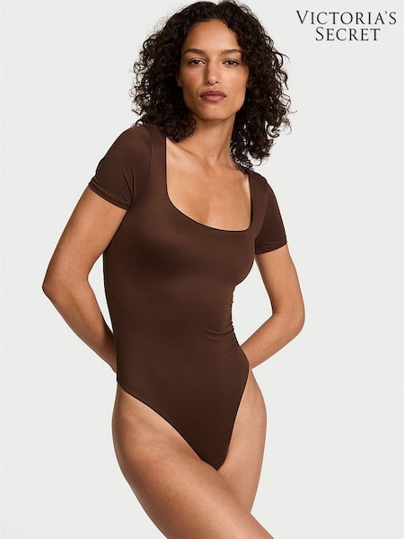Victoria's Secret Ganache Brown FeatherSoft™Square Neck Bodysuit (F11263) | £45