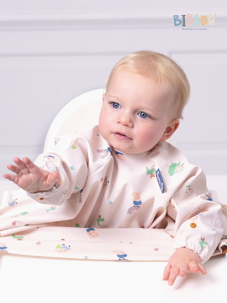 Bibado Beige Coverall Weaning Bib - George Pig Bibs (F11279) | £20