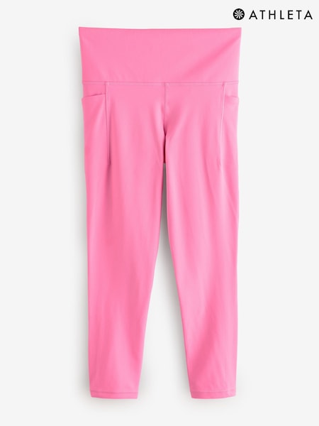 Athleta Pink Salutation Stash High Waisted 7/8 Leggings (F11389) | £65