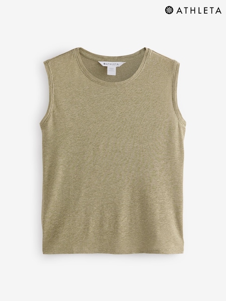 Athleta Olive Green Getaway Muscle Tank Top (F11399) | £30