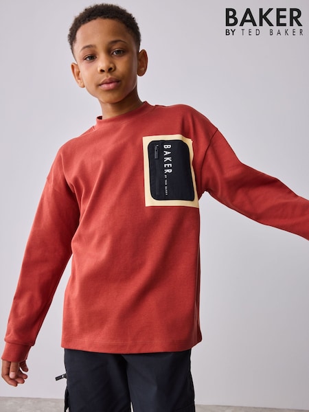 Baker by Ted Baker Long Sleeve Pocket T-Shirt (F11487) | £18 - £24