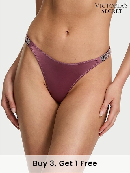 Victoria's Secret Purple Vapor Ombre Thong Shine Strap Knickers (F11517) | £20