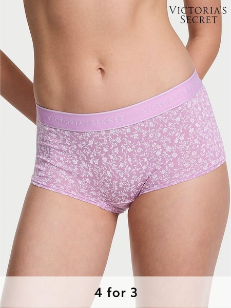 Victoria's Secret Scattered Floral Purple Short Knickers (F11546) | £9
