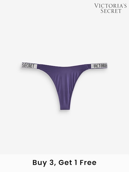 Victoria's Secret Valiant Purple Thong Shine Strap Knickers (F11571) | £20