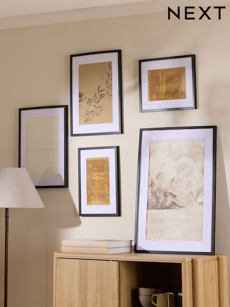 7 Piece Black Hadley Mixed Poster Frames (F11591) | £105