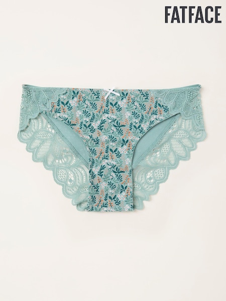 FatFace Green Haze Busy Bloom Brazillian Knickers (F11631) | £9