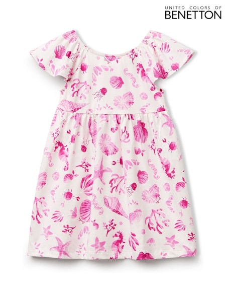 Benetton Girls All Over Print 100% Cotton Dress (2-6 yrs) (F11705) | £18