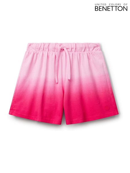 Benetton Girls Pink Dip Dyed Jersey Shorts (6-14 yrs) (F11707) | £16