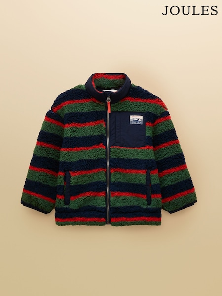 Joules Boys' Billy Multi Stripe Zip Through Fleece (F11708) | £34 - £40