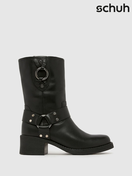Schuh Camilla Festival Black Buckle Boots (F11760) | £90