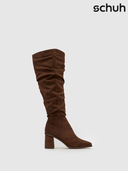 Schuh Daria Knee Brown High Boots (F11769) | £65