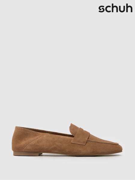 Schuh Brown Lasha Soft Leather Loafers (F11771) | £55