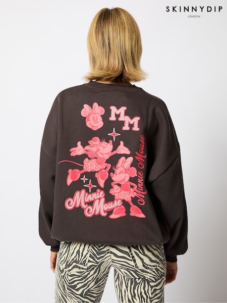 Skinnydip Purple Disney Minnie Mouse Acid Wash Sweatshirt (F11859) | £35