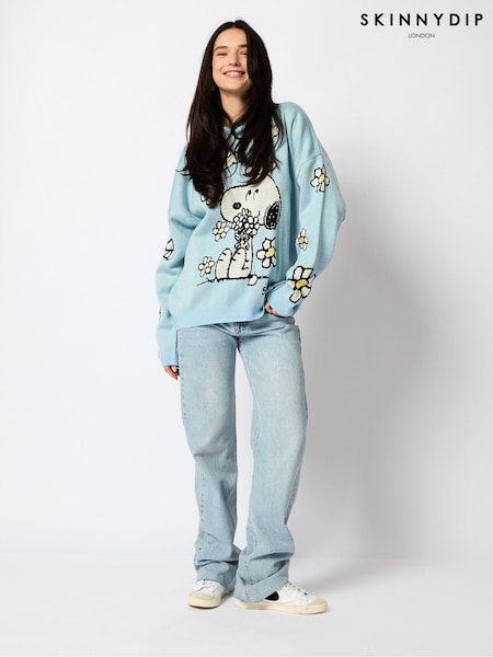 Peanuts x Skinnydip Purple Knitted Jumper (F11890) | £38
