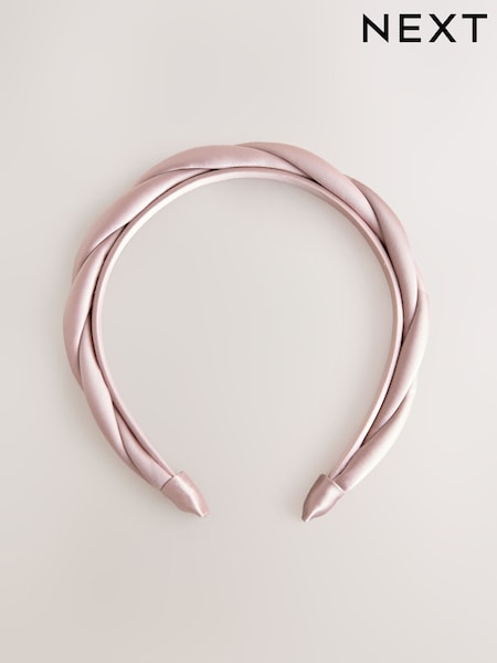 Pink Satin Twist Headband (F12024) | £10