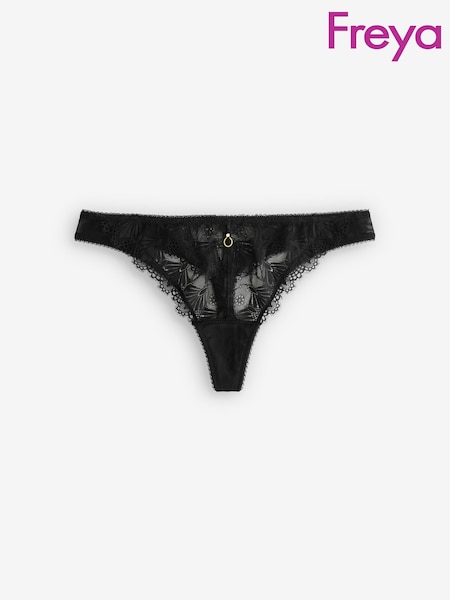 Freya Fascinate Black Thong (F12186) | £17