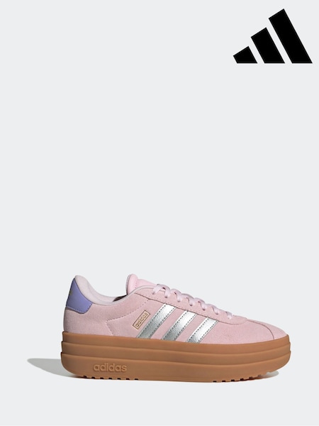 adidas Pink Vl Court Bold J Trainers (F12213) | £45
