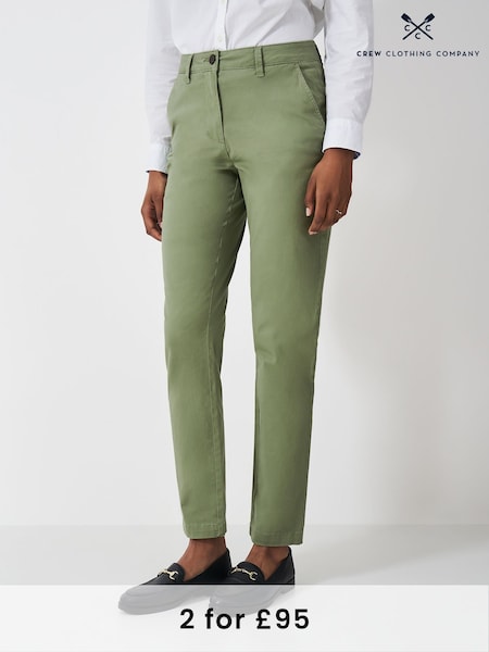 Crew Clothing Green Salcombe Chino Trousers (F12536) | £49