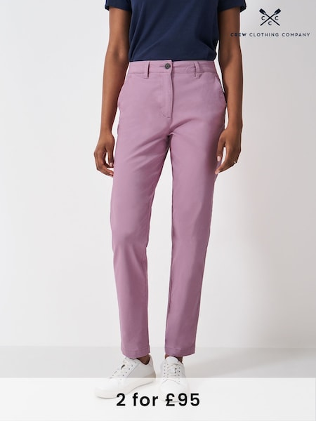 Crew Clothing Purple Salcombe Chino Trousers (F12542) | £49