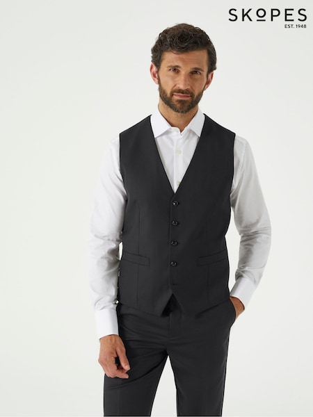 Skopes Black Farnham Single Breasted Suit Waistcoat (F12614) | £65
