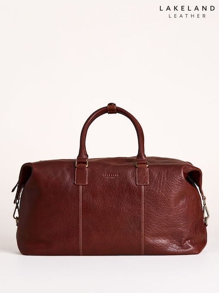 Brown - Regular Lakeland Leather Kentmere Holdall Bag