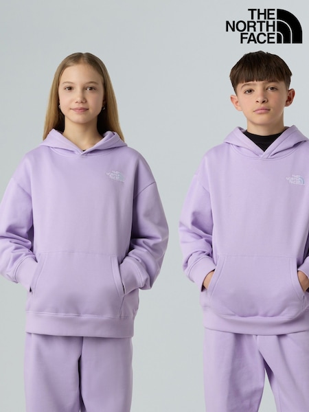 The North Face Purple Essential Teen Oversized Hoodie (F13097) | £55