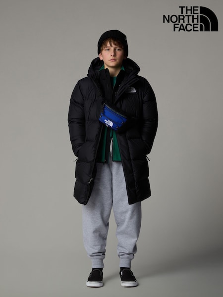 The North Face Black Nuptse Teen Long Puffer Parka Jacket (F13159) | £160