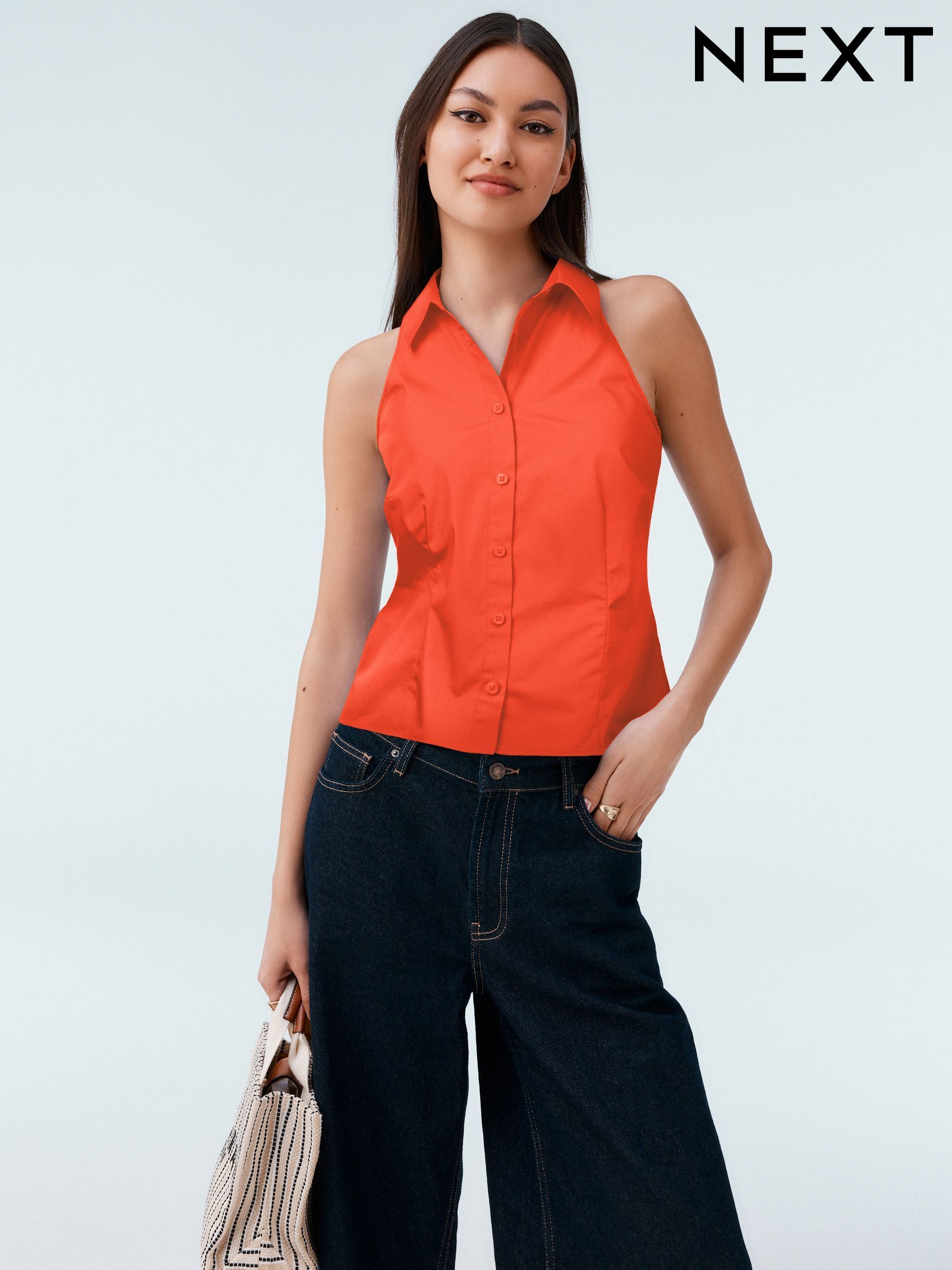 売れ筋商品|||リーバイス カットソー トップス レディース Women's Rory Sleeveless Button-Up Top True Red Rory Button-up Shirt - White | Levi's® US