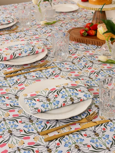 Avalon Home Multi British Bees Tablecloth (F13425) | £84