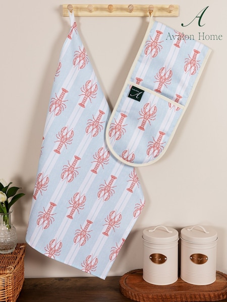 Avalon Home Blue Striped Lobster Tea Towel (F13448) | £12