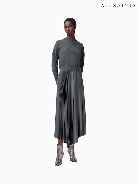 AllSaints Grey Adriana Dress (F13505) | £279