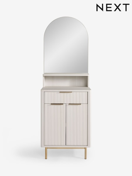 Light Natural Emilie Hallway Mirror Shoes Drop (F13524) | £399