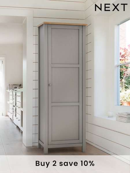 Dove Grey Malvern Medium Oak Effect Kitchen Larder Cupboard (F13527) | £499