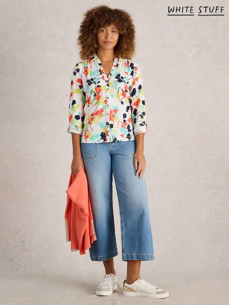 White Stuff White Annie Jersey 100% Cotton Shirt (F13814) | £45