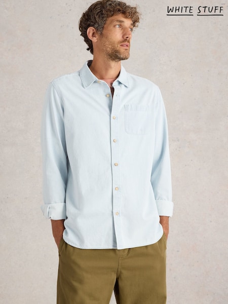 White Stuff Blue Fine Stripe Long Sleeve Shirt (F13838) | £55