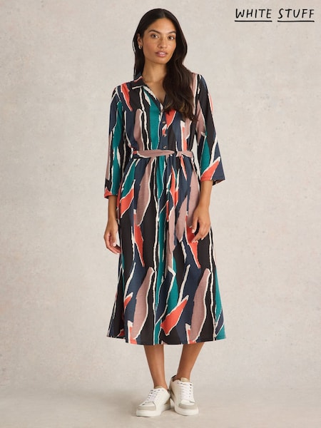 White Stuff Black Ava Jersey Shirt Dress (F13850) | £65