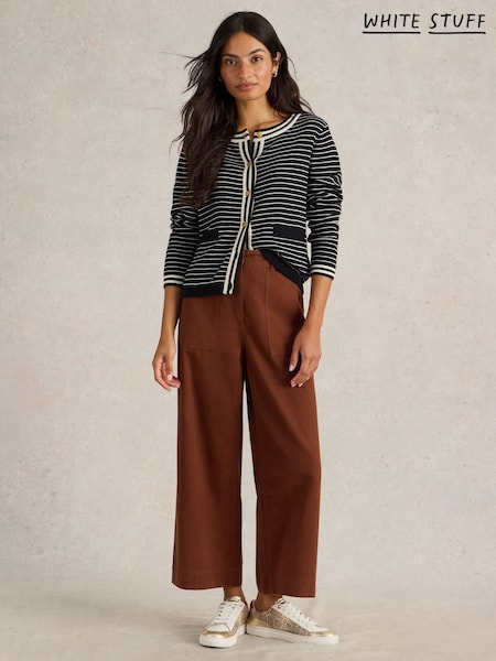 White Stuff Black Charlotte Stripe Cardigan (F13867) | £55