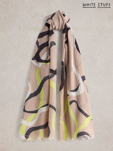 White Stuff Natural Ribbon Swirl Scarf (F13904) | £25