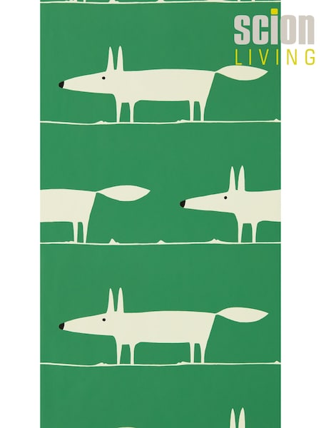 Scion Mint Leaf Garden of Eden Mr Fox Wallpaper Sample (F13920) | £1