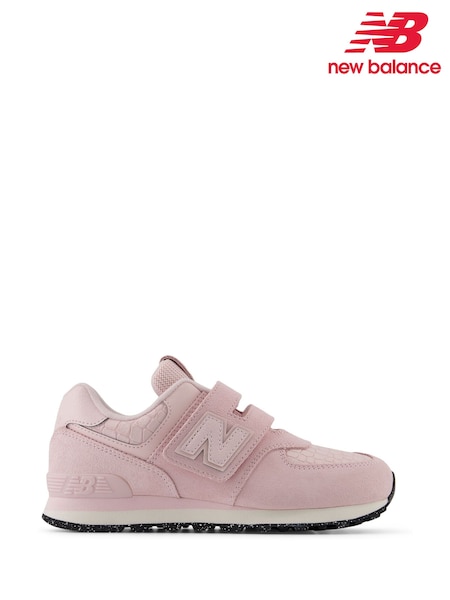 New Balance Pink Girls 574 Trainers (F13969) | £55