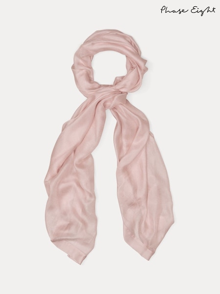Phase Eight Pink Satin Trim Scarf (F14027) | £39