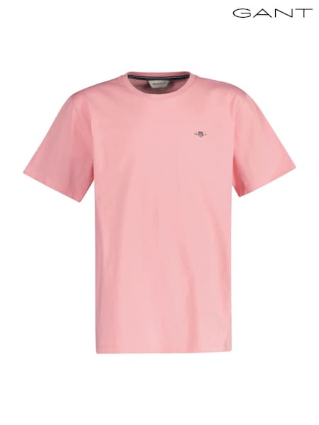 GANT Pink Shield Crew Neck 100% Cotton T-Shirt (F14050) | £25